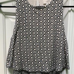 LOFT | Black and White Maxi Dress